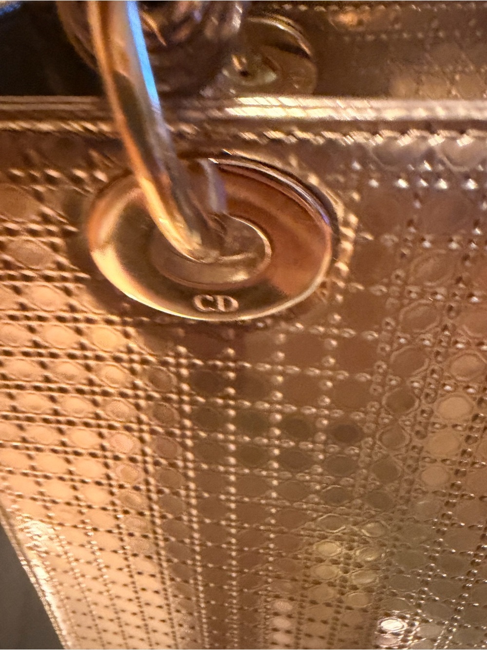 Bronze lady Dior Leather Top-Handle Women’s Bag - Picture 7 of 12